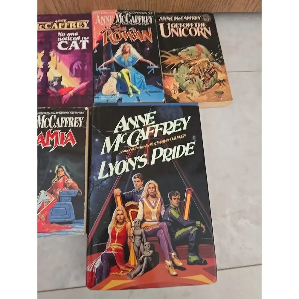 Lot of 7 VTG Anne McCaffrey Fantasy‎ Science Fiction Paperback & Hardcover Books